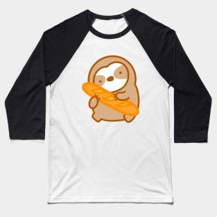 Cute Baguette Sloth Baseball T-Shirt